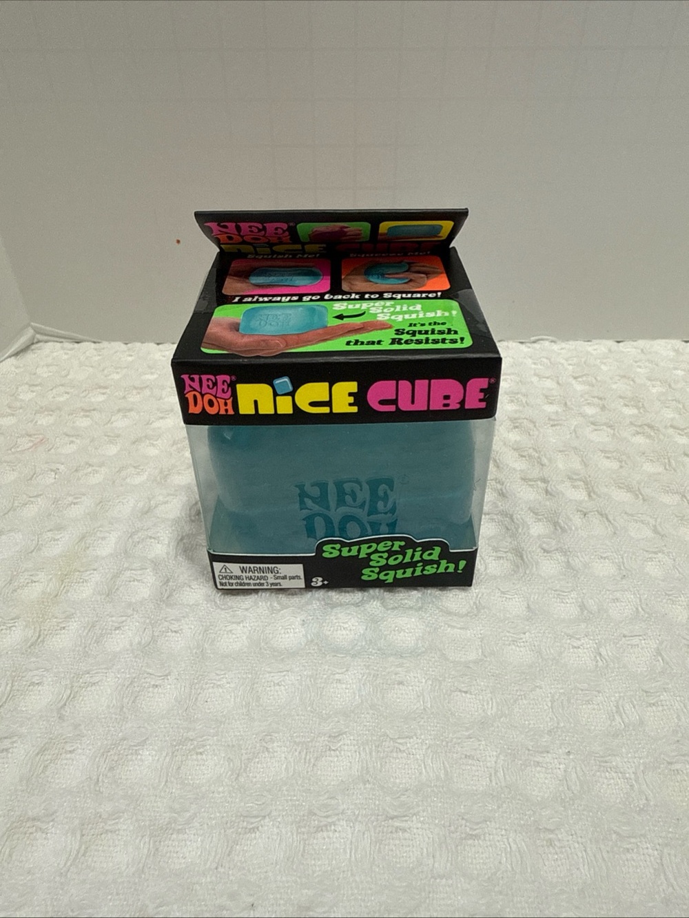 NeeDoh Nice Cube Stress Toy - Teal Blue